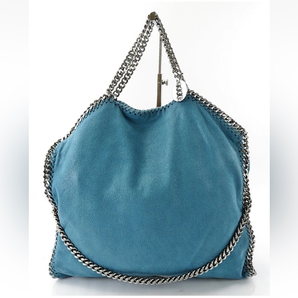 Stella McCartney Teal Chain-Embellished Shoulder Bag - Picture 2 of 16